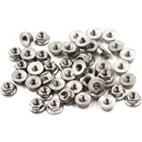 M3 Tuerca de brida Tuerca de bloqueo hexagonal de brida de acero inoxidable 304 (paquete de 50)